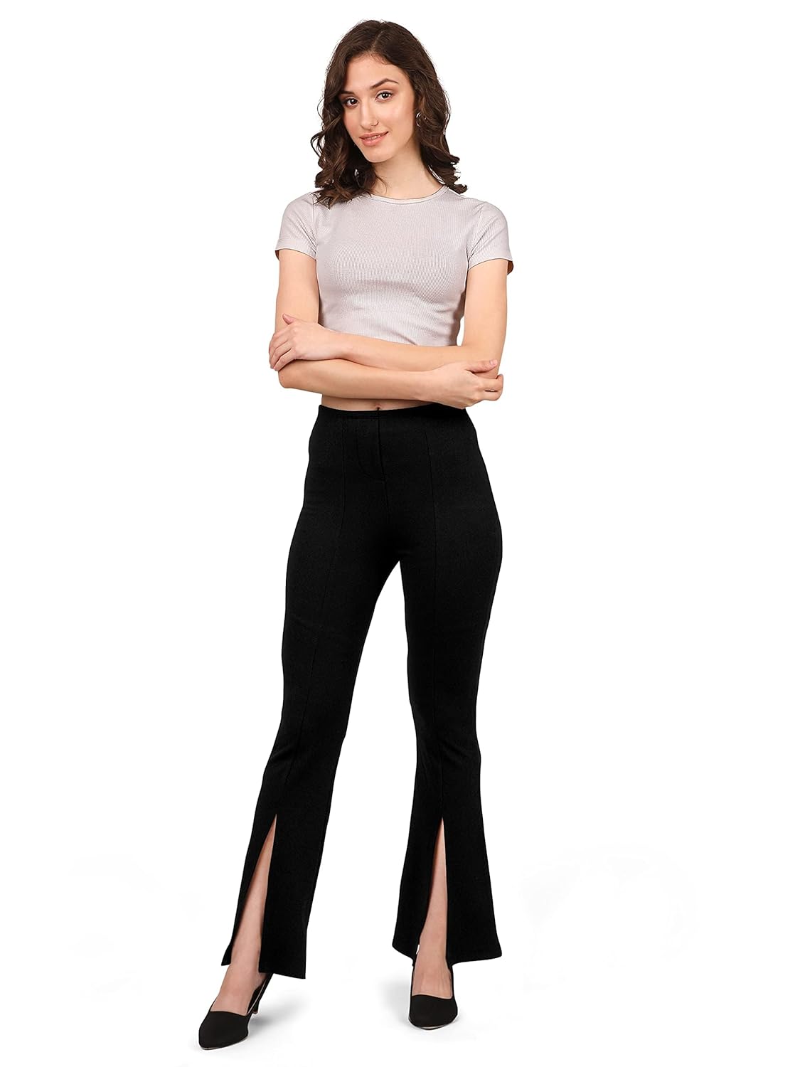 Mehrang Cotton Blend Parallel Trouser Pants Regular fit
