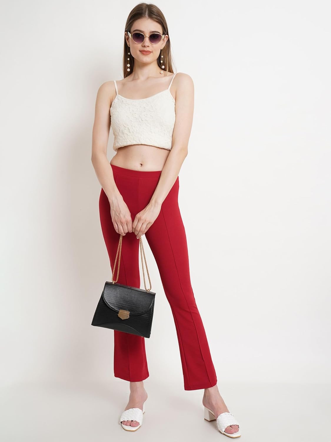 POPWINGS Casual Solid Regular Fit Solid Trouser