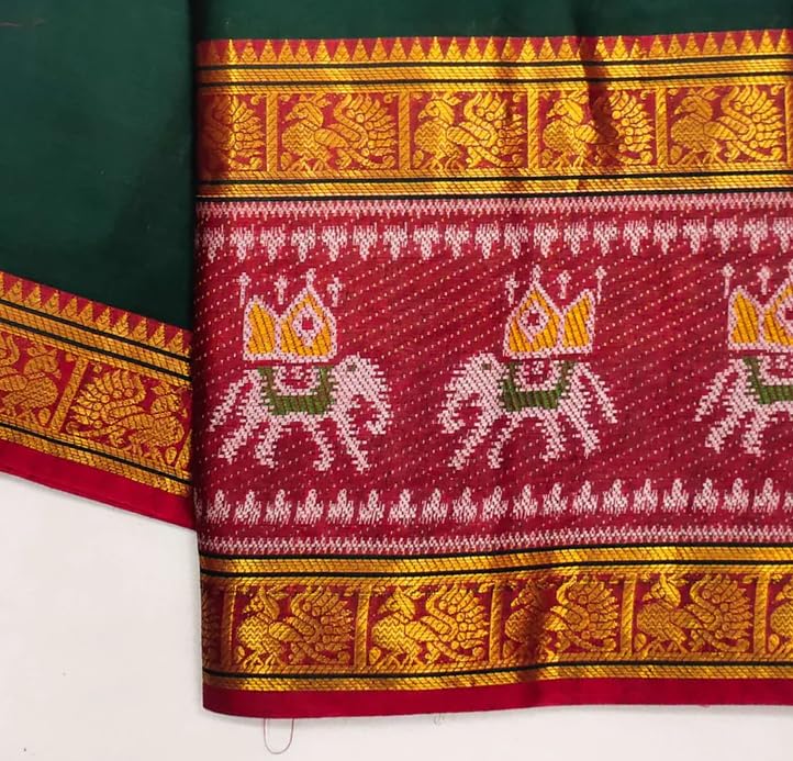 Women Cotton Silk Saree with unstitched blouse