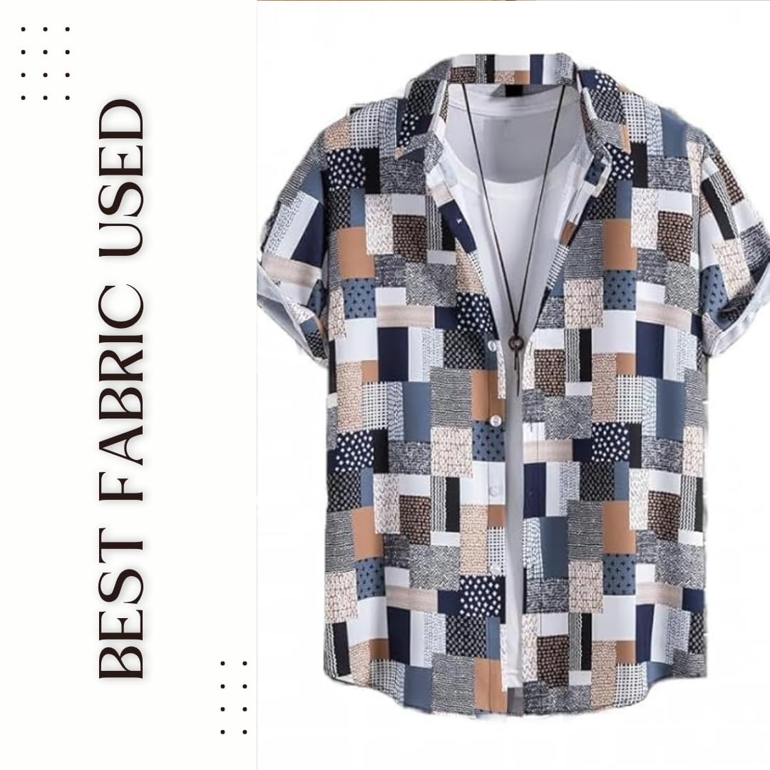 FUNKY RICH Regular Fit Shirt for Men | Half Sleeve