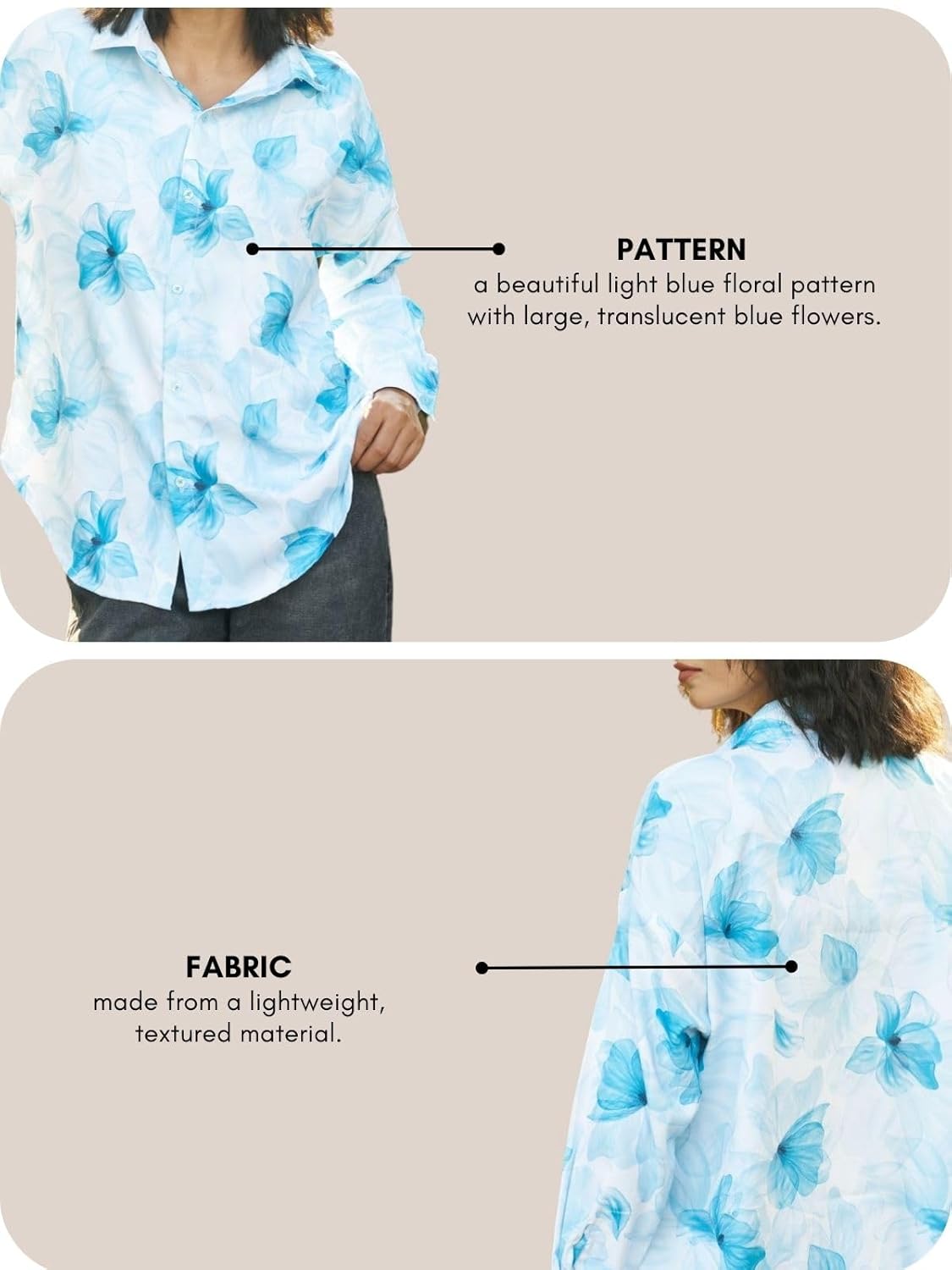 Leriya Fashion Shirts for Women – Korean Style Long Sleeve Oversized Button Down | Plus Size Workwear Top for Office & Casual Wear