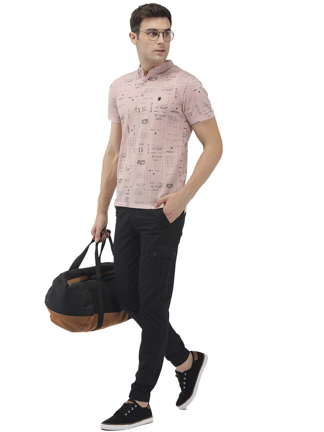 The Indian Garage Co Men's Slim Fit Mid Rise Cargo Pant