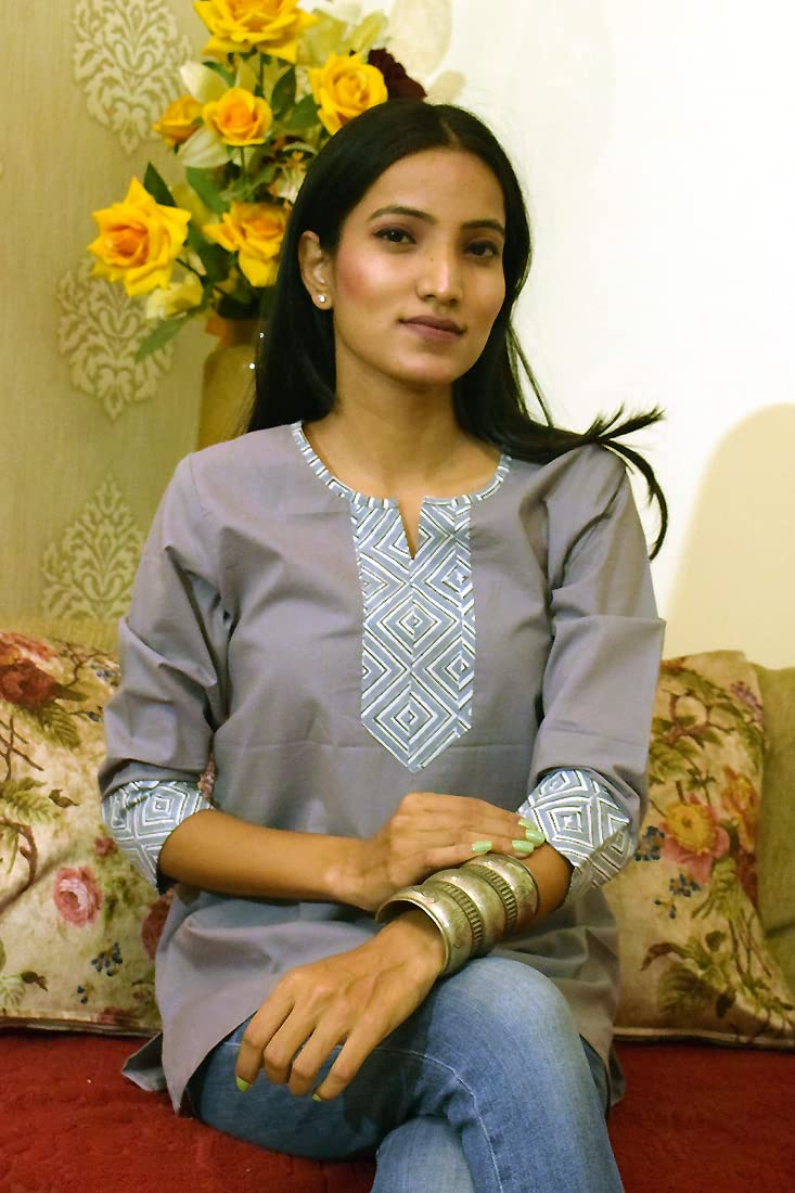 JAIPUR HAND BLOCK Women's Cotton Top |Tunic