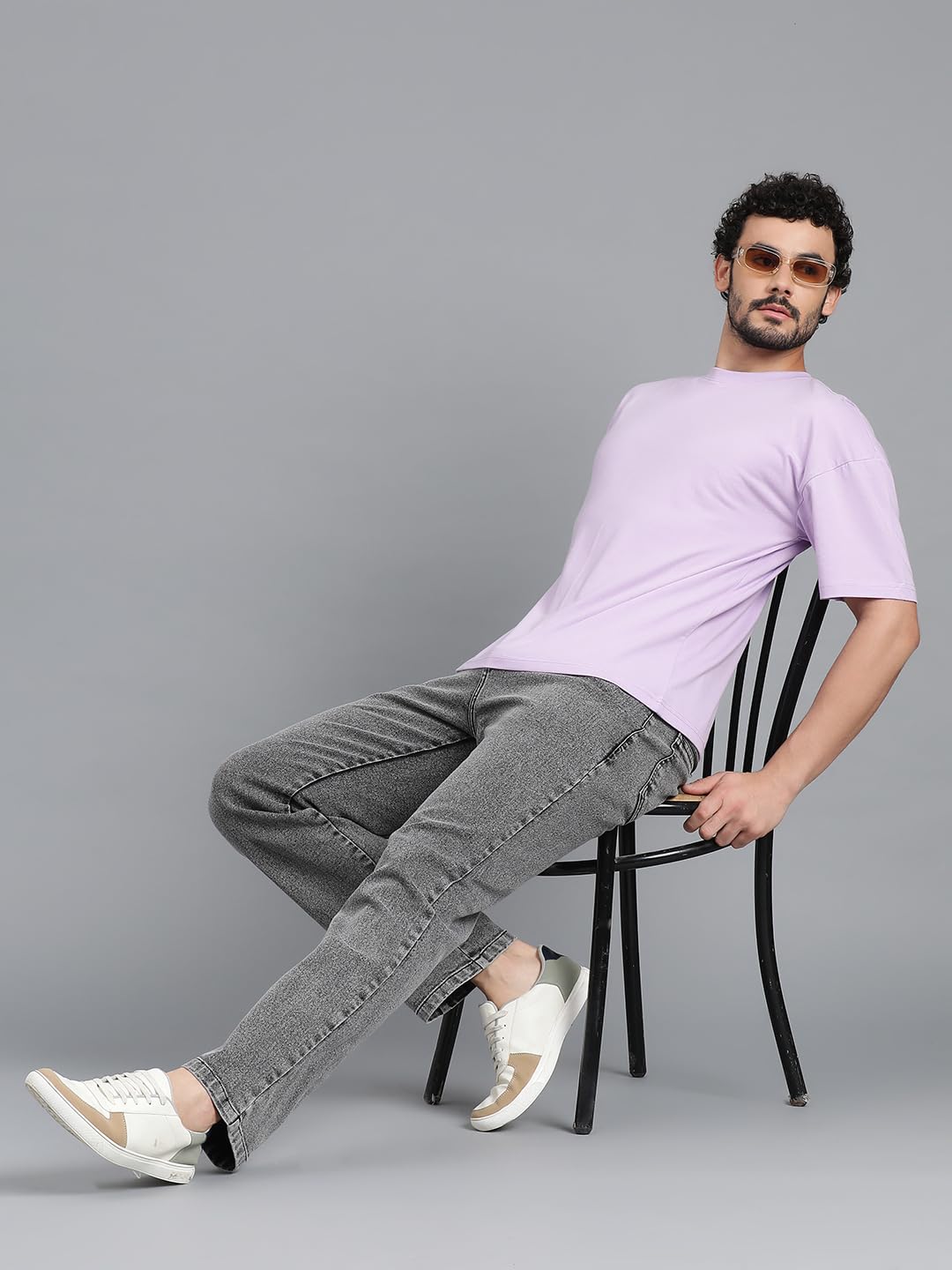 KOTTY Men's Solid Straight Fit/Skinny Fit/Relaxed Fit
