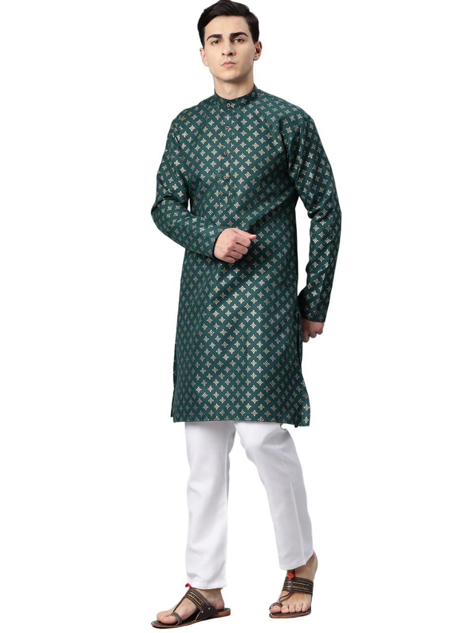 Luxrio Kurta for Men Cotton Blend Printed Regular Fit