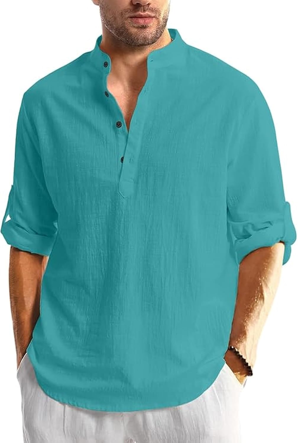 Bellstone Men's Solid Regular Fit Dress Shirt