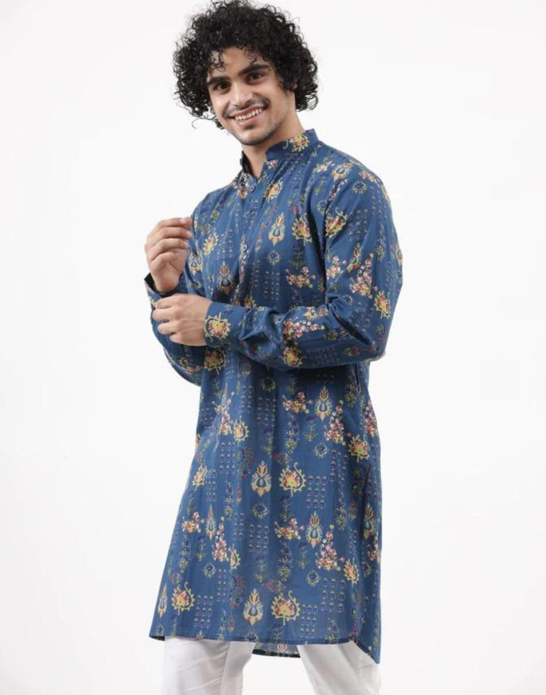 Leriya Fashion Men's Kurta | Rayon Printed Kurta