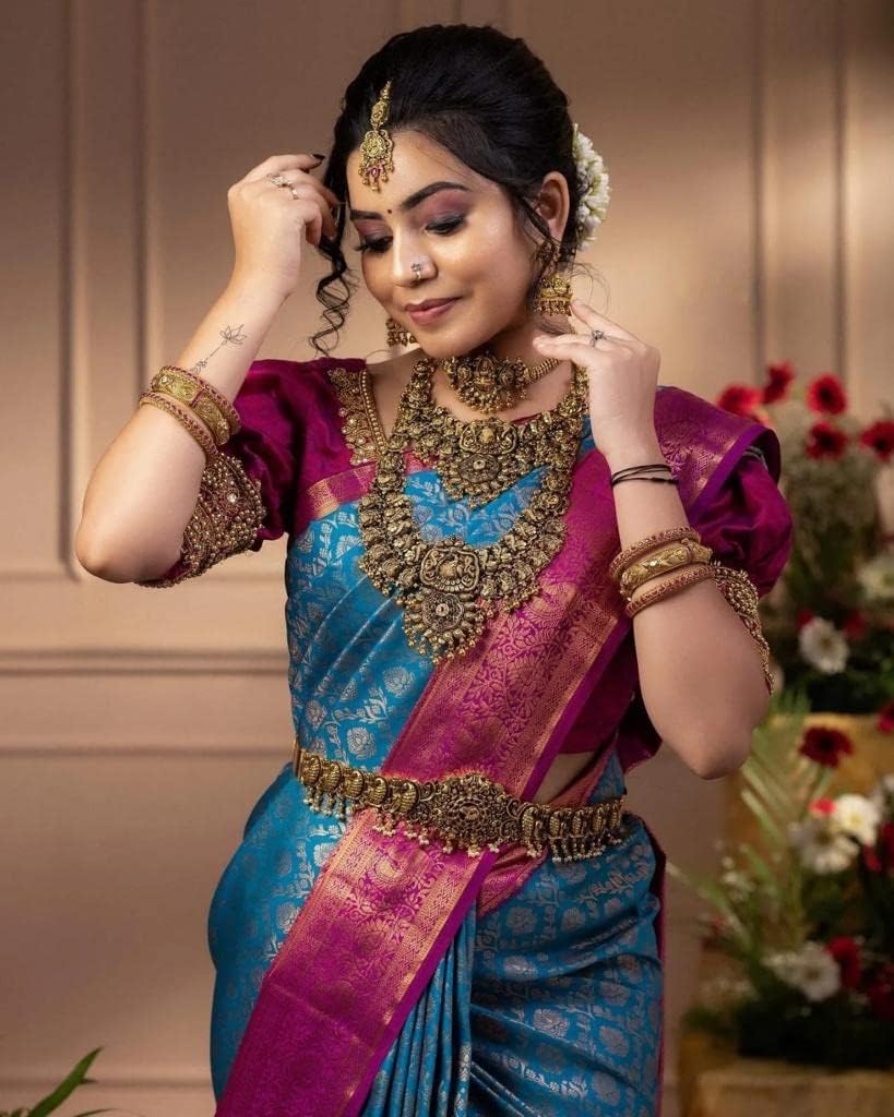 Fancy Banarasi Kanjivaram Art Silk Sareewith Blouse Piece