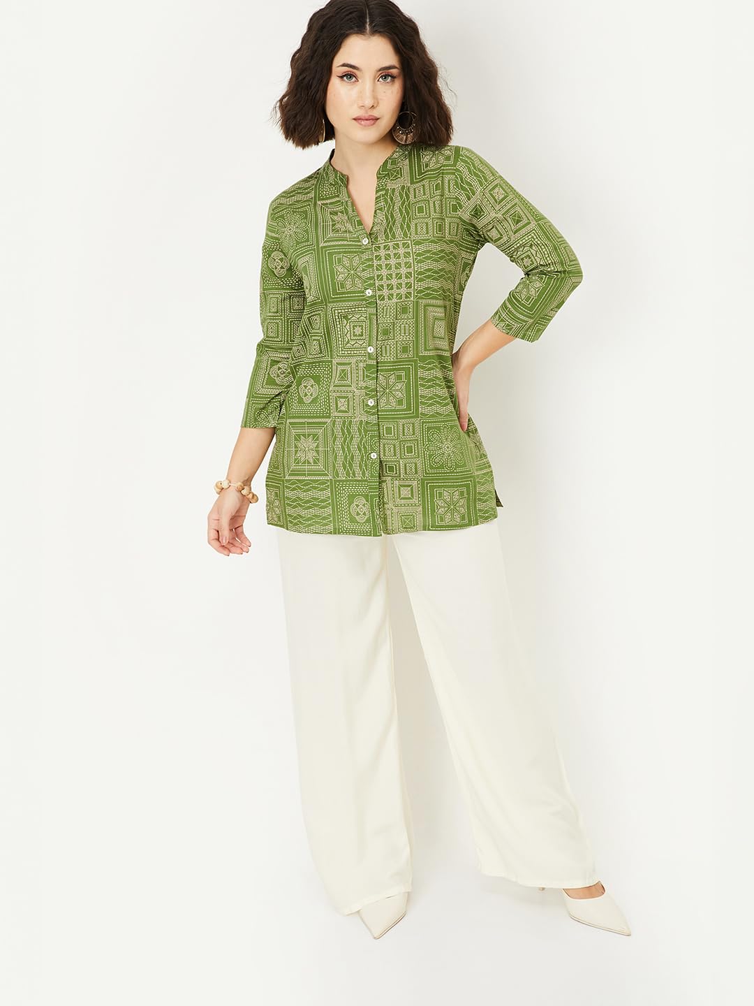 Max Women's Cotton Blend Regular Fit Casual Kurta