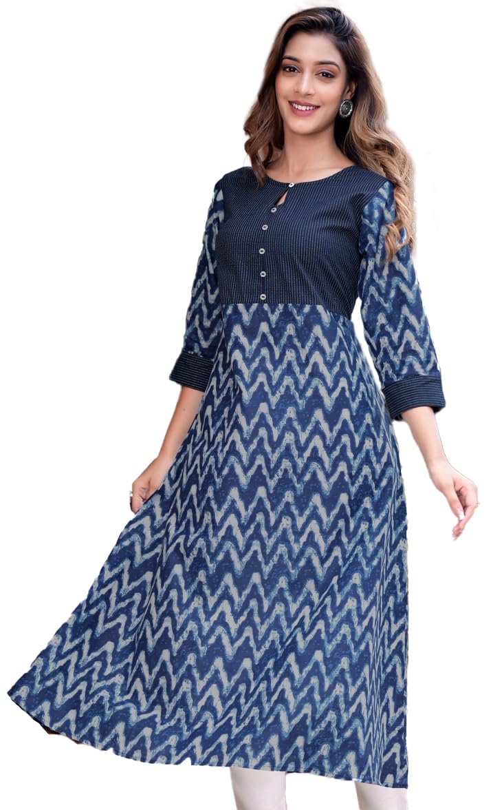 Yash Gallery Women's Cotton Straight Fit Straight Kurta