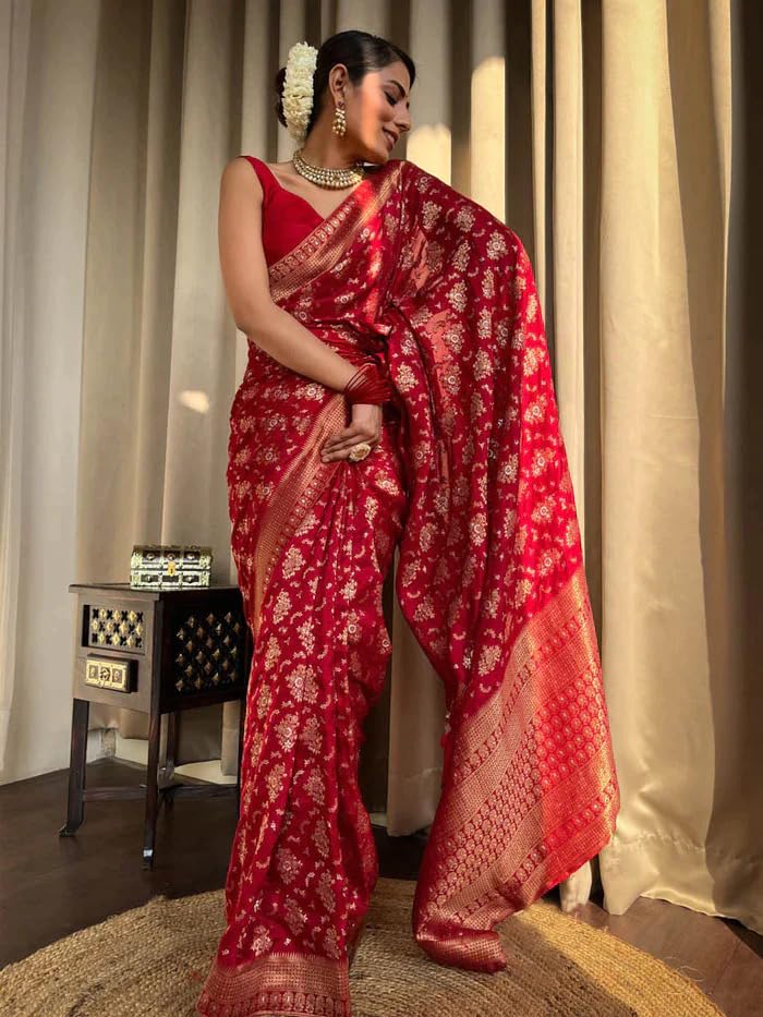 Women's Banarasi Kanjivaram Jacquard Art Silk Saree