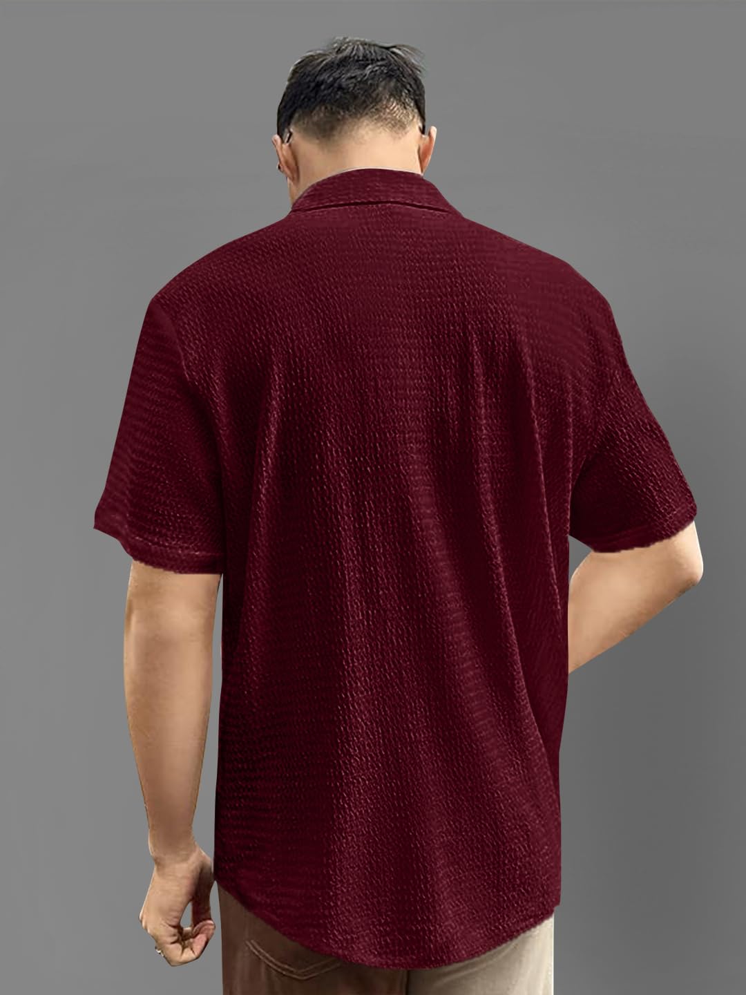 Pinkmint Men's Solid Regular Fit Shirt