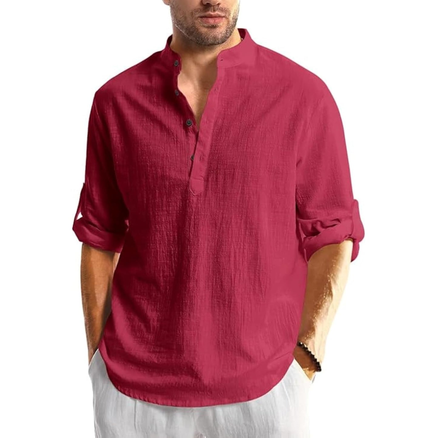 Bellstone Men's Solid Regular Fit Dress Shirt