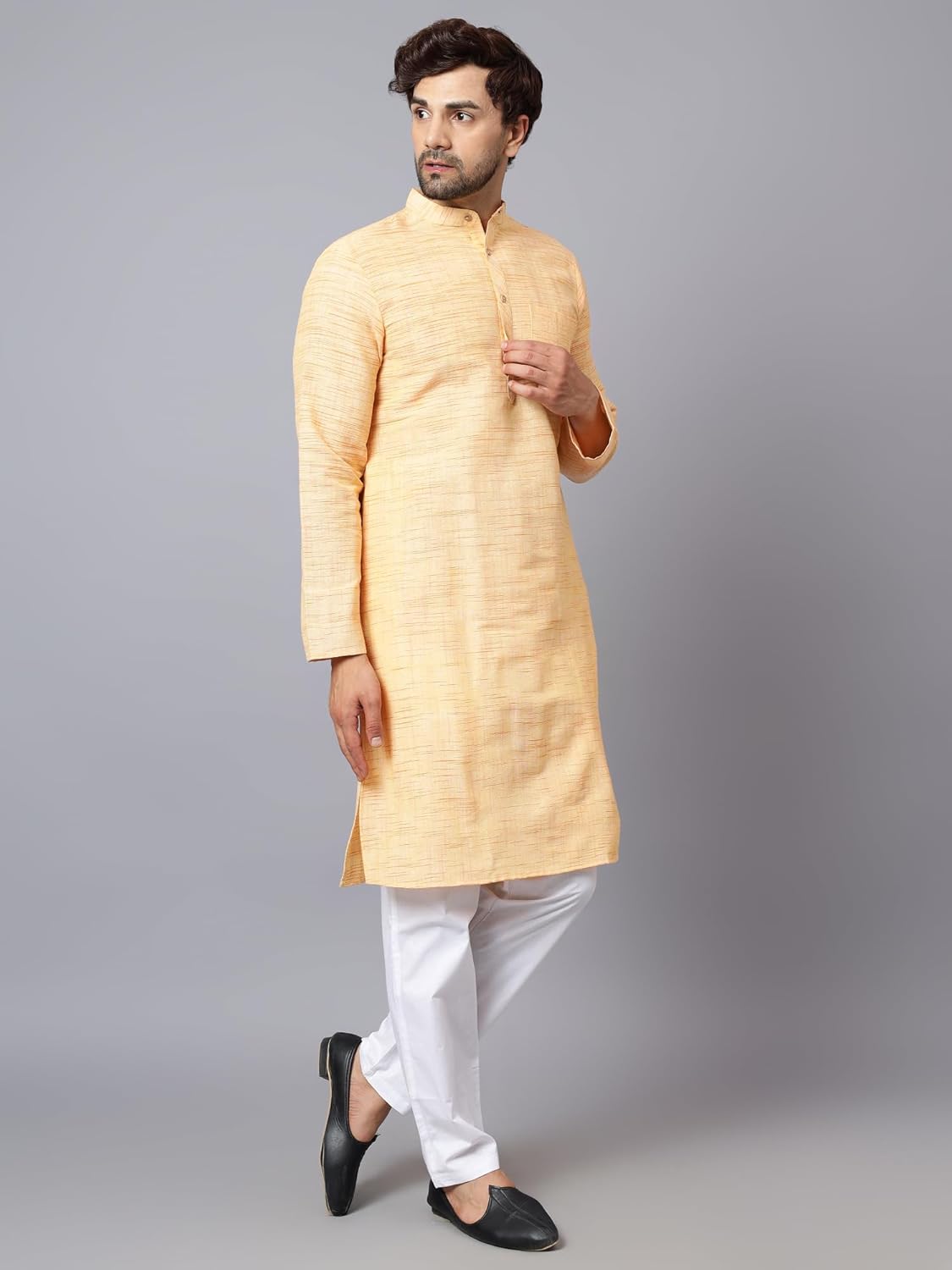 LATEST CHIKAN Men's Cotton Regular Kurta