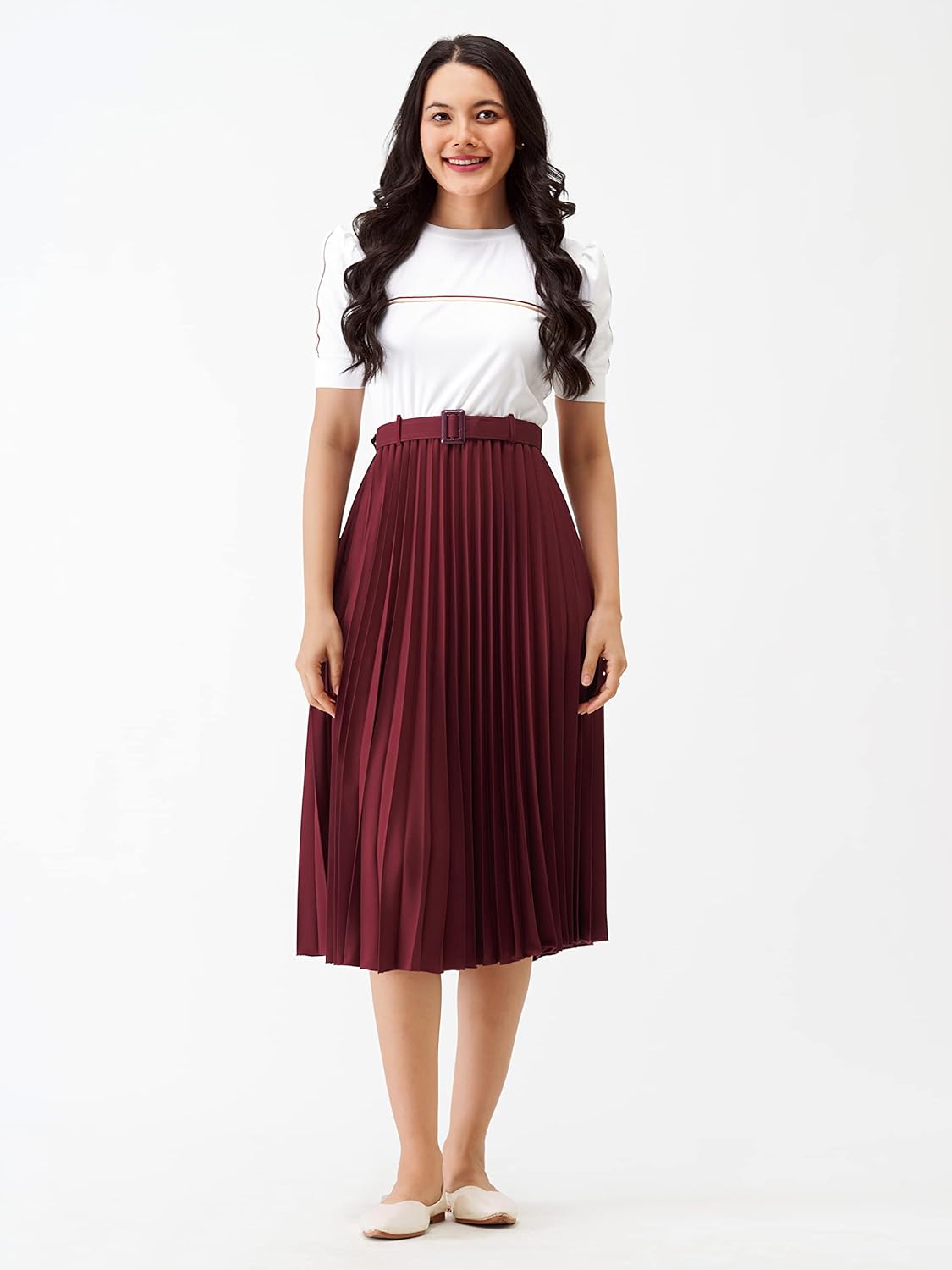 AASK Women Fit& Flare Polyster Solid Dress for Women