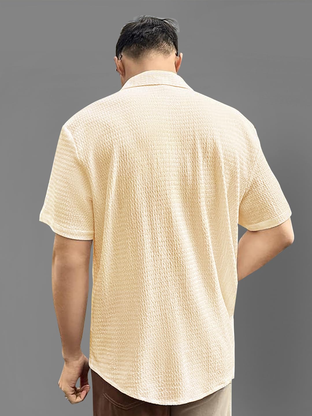 Pinkmint Men's Solid Regular Fit Shirt