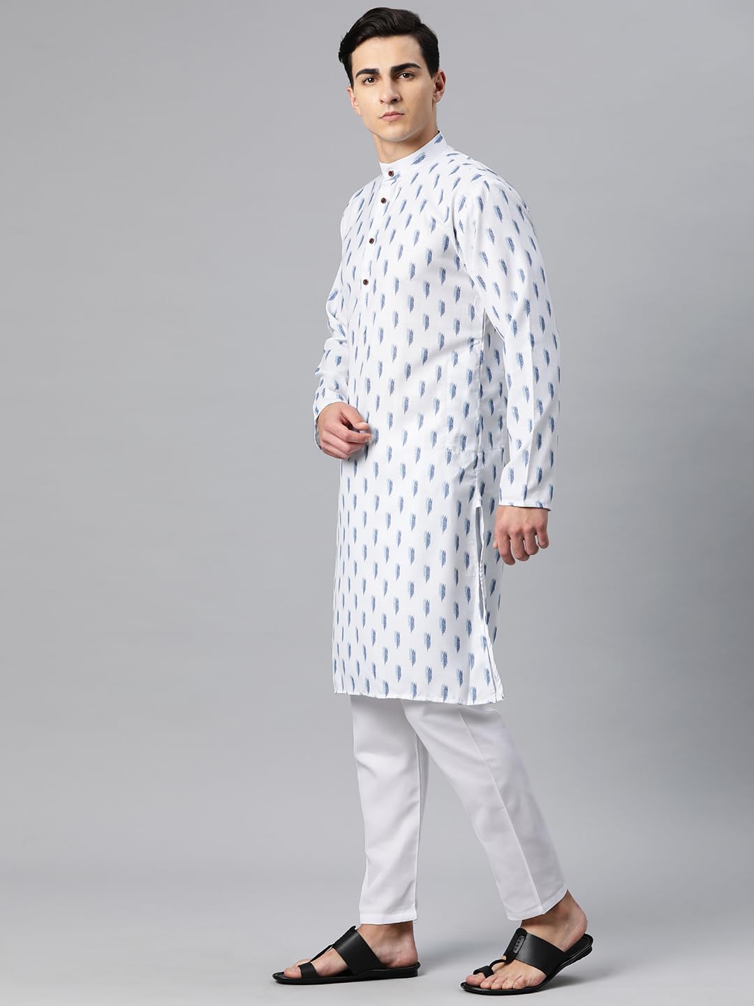 Luxrio Kurta for Men Cotton Blend Printed Regular Fit