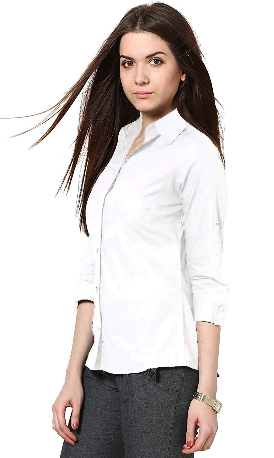 Leriya Fashion Solid Regular Fit Long Tops Oversized Shit