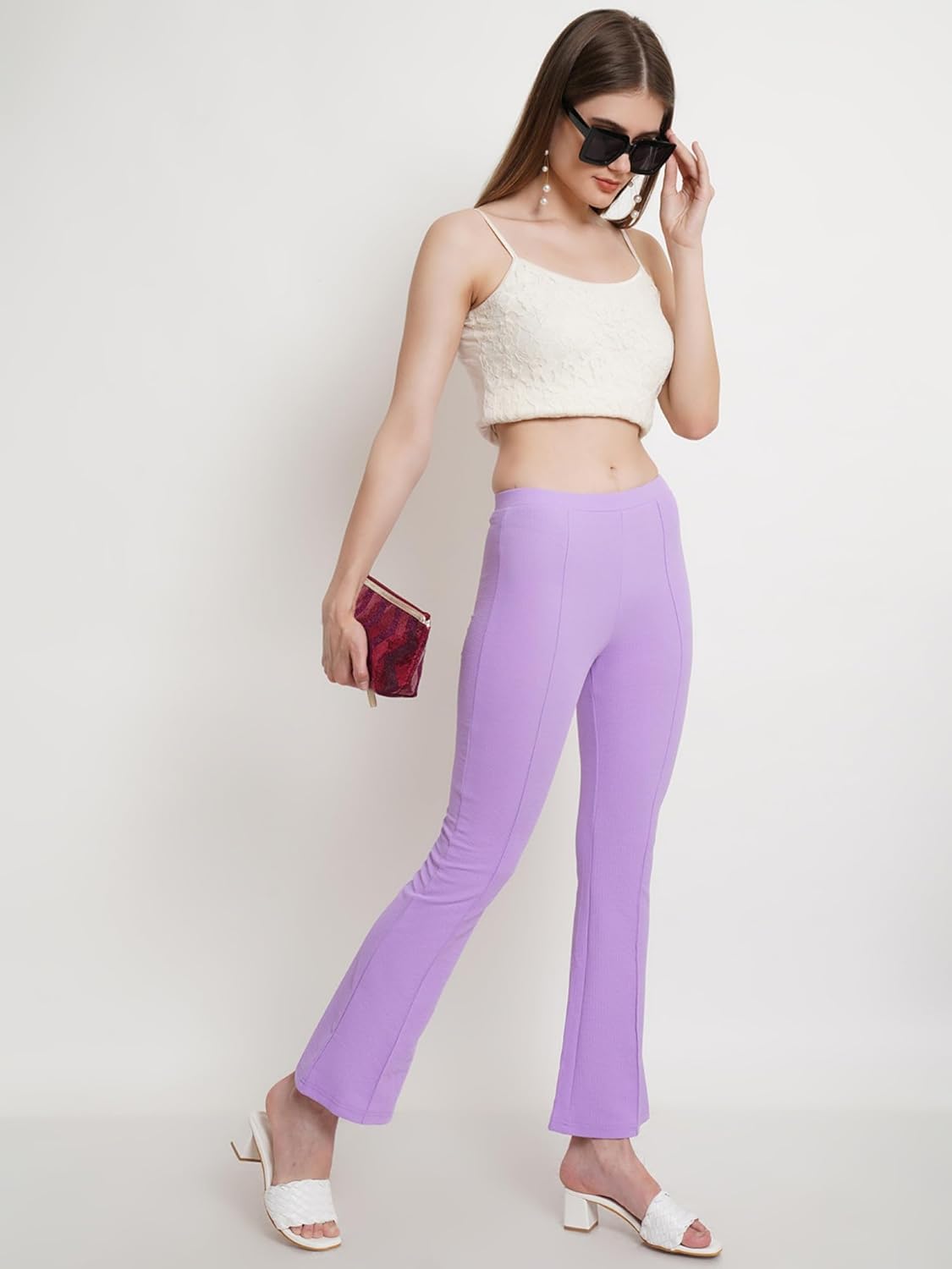 POPWINGS Casual Solid Regular Fit Solid Trouser