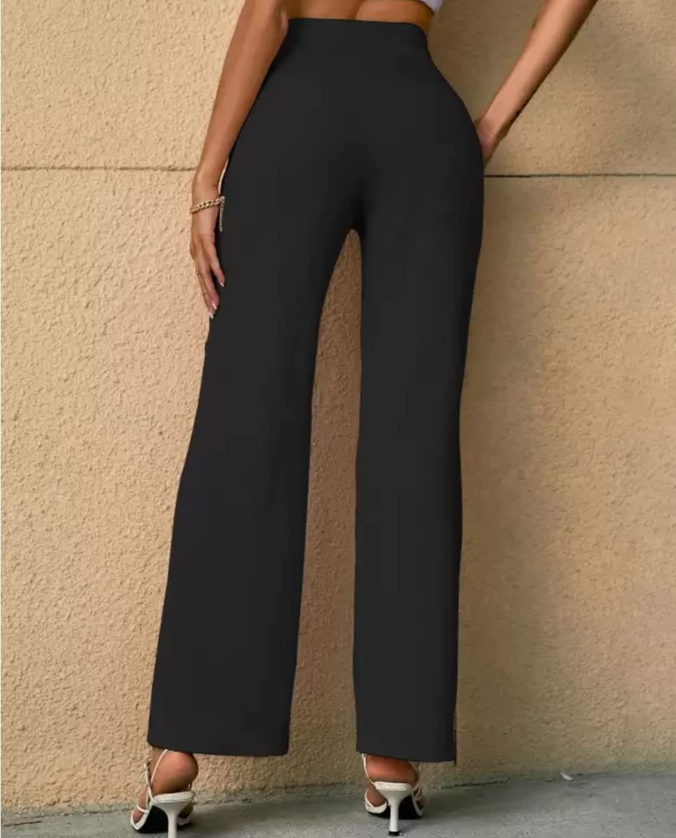 Jinax Women's Relaxed Fit Flat-Front Trousers, Elastic