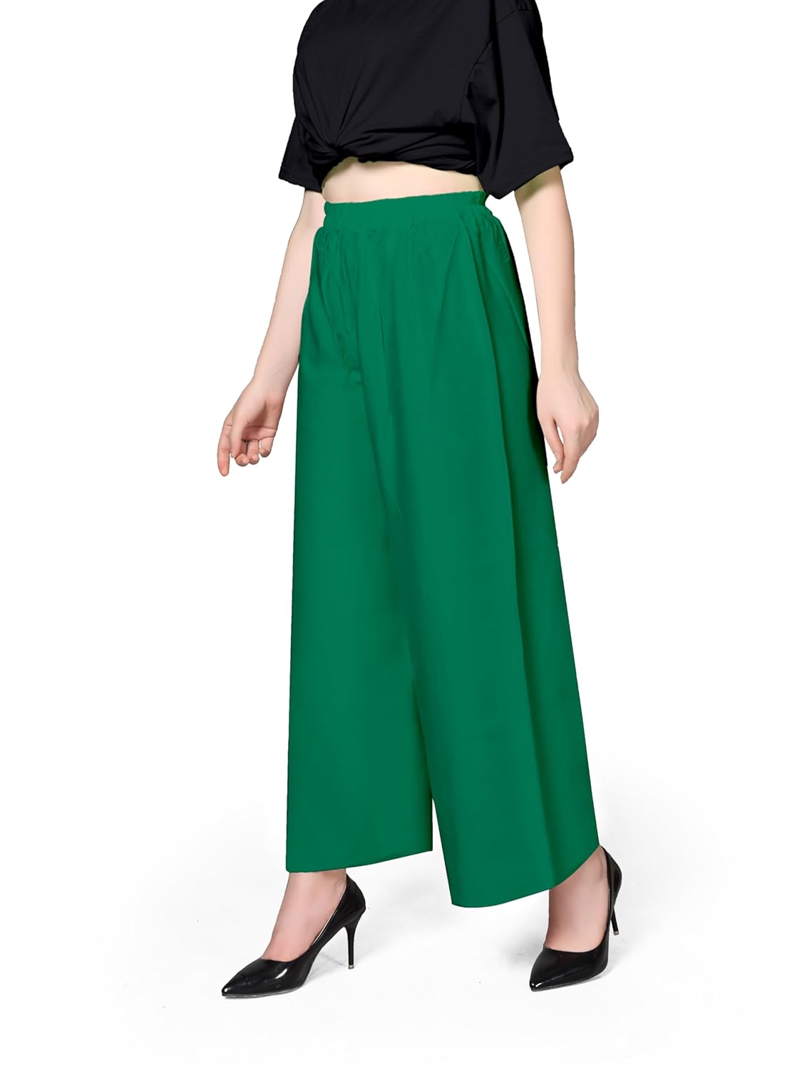 Pranjal Women's Premium Regular Fit Rayon Palazzo