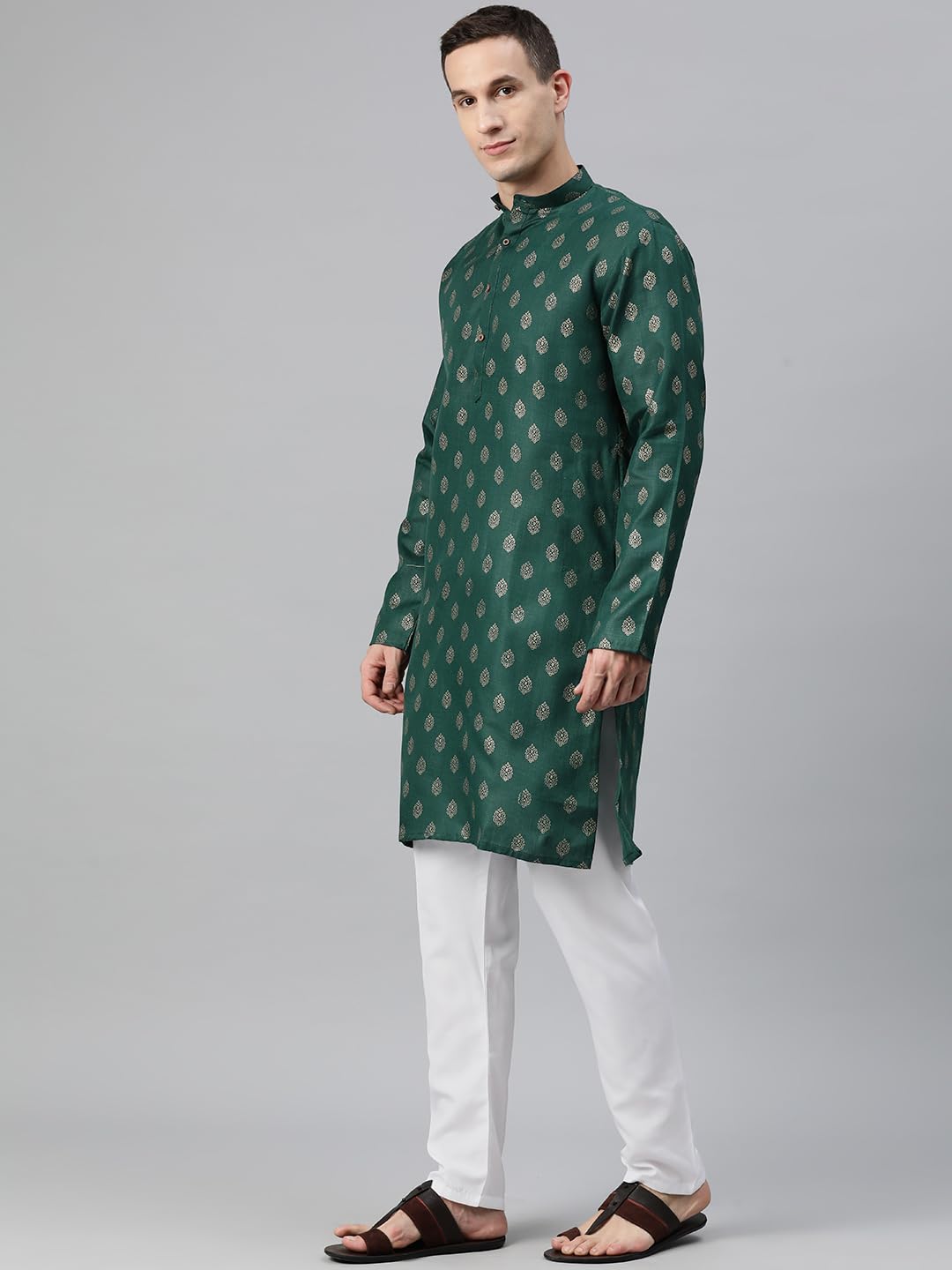Luxrio Kurta for Men Cotton Blend Printed Regular Fit