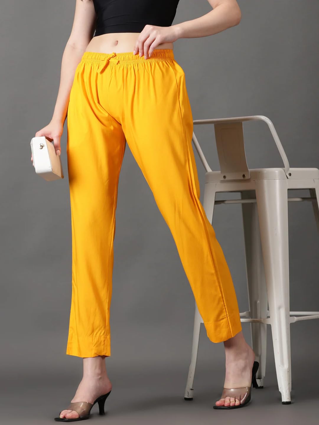 Cadila Women's Cotton Drawstring Rayon Pants