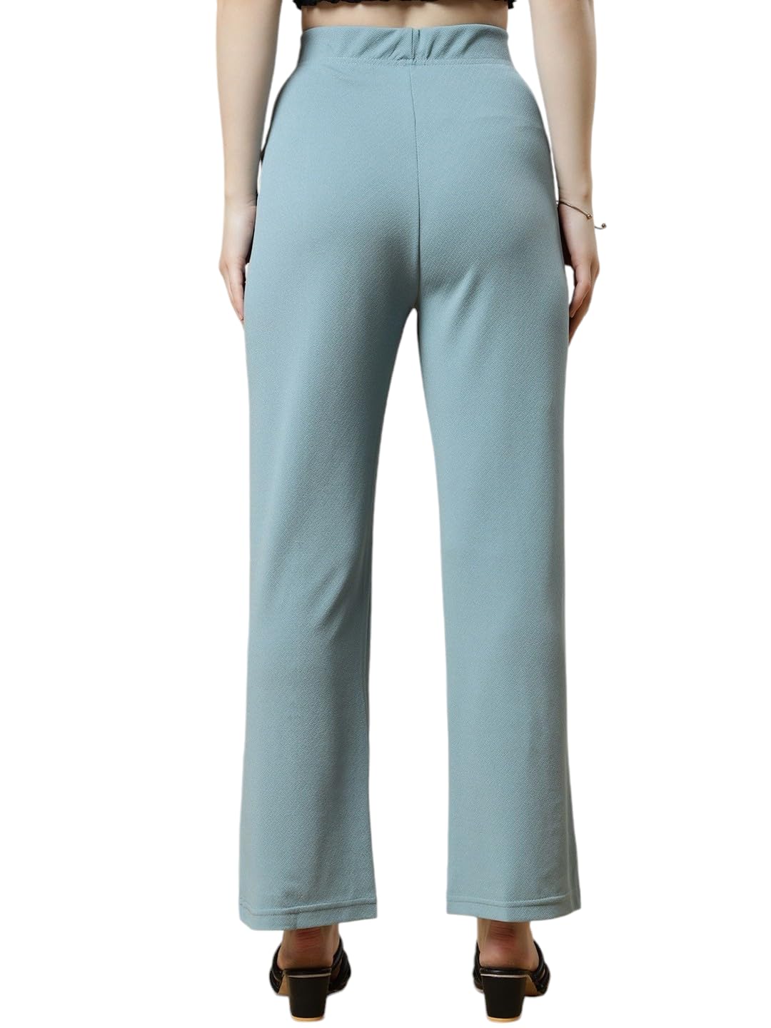 Qyaas Women's Classic Trouser Pants, High Waist