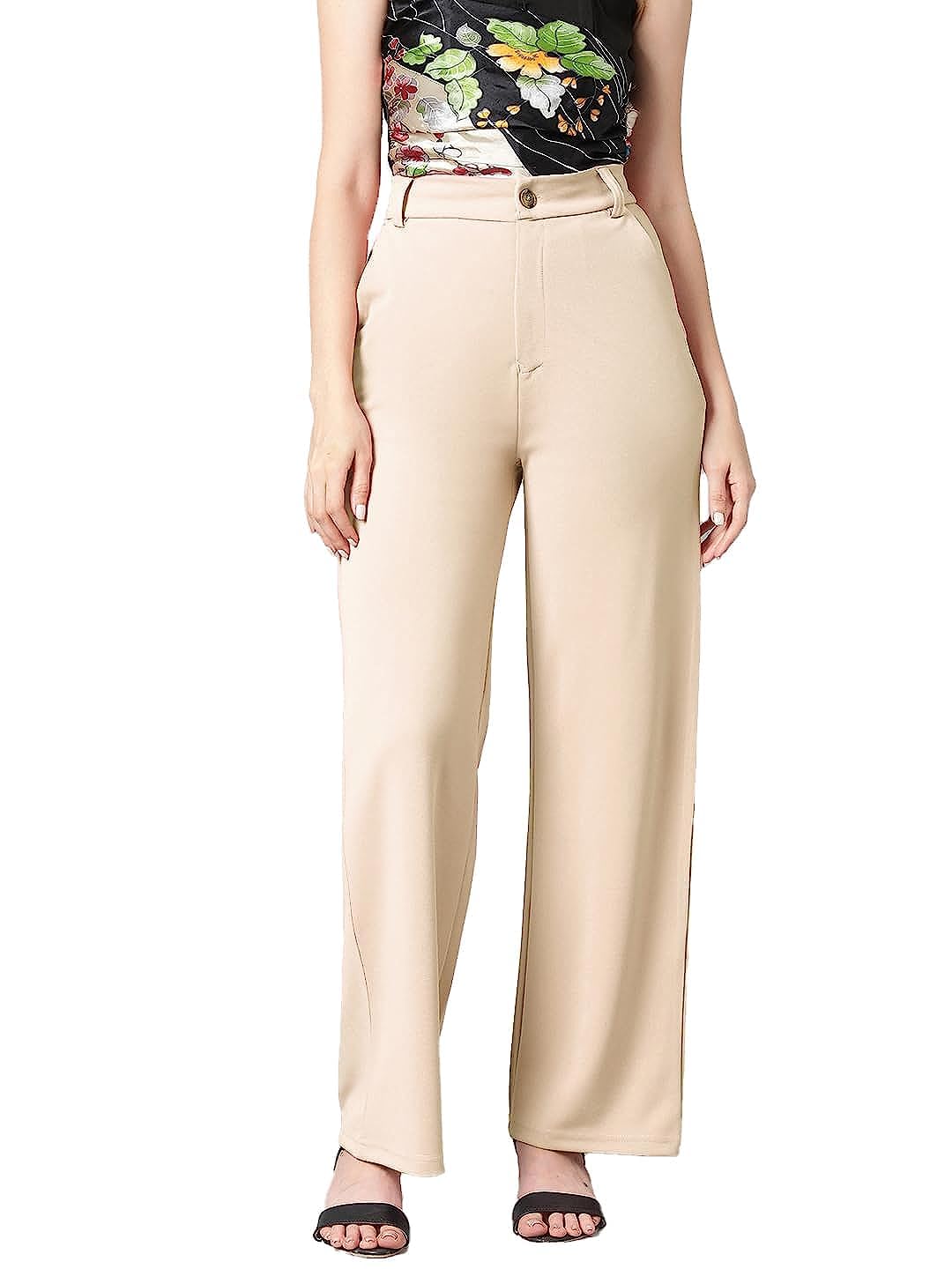 Elendra Women's Polyester Blend Casual Pants