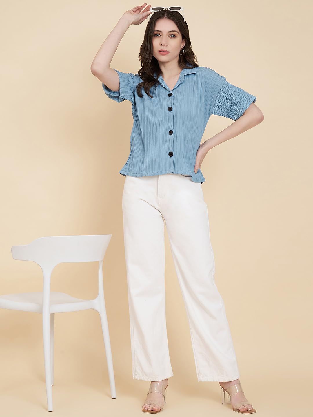 VAIRAGEE Women Cotton Blend Striped Pattern