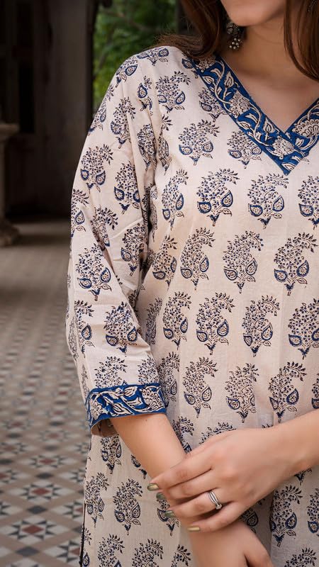 Kashis Creations Floral Print Rayon Kurta for Women