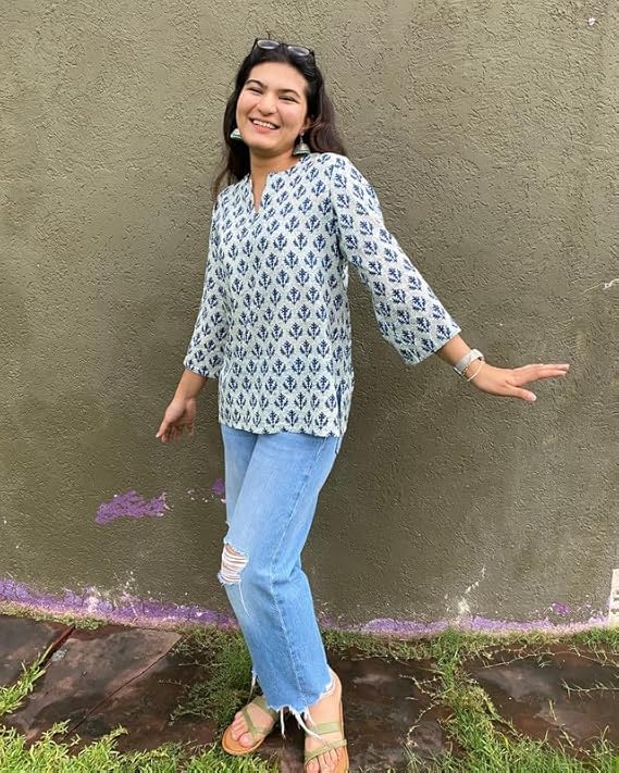 Regular Fit Printed Shirt Top Women