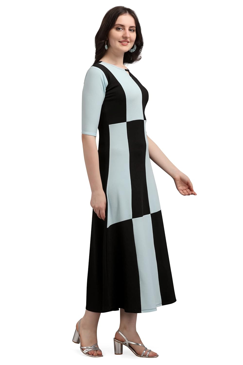 PURVAJA Women's Corduroy Empire Waist Maxi Casual