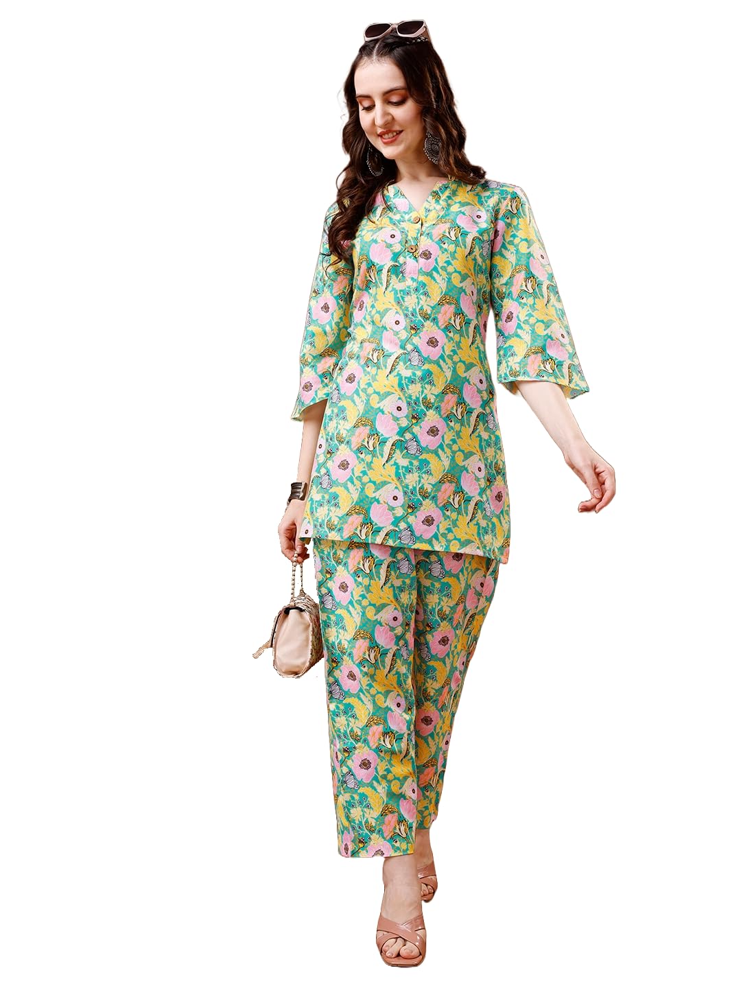 Yashika Women Trendy Printed Cotton Blend Straight