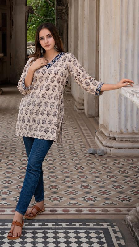 Kashis Creations Floral Print Rayon Kurta for Women