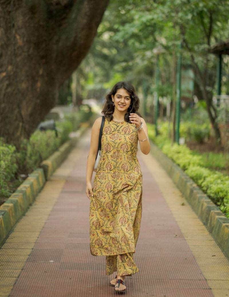 Women's Rayon Blend Straight Printed Kurta with Palazzo