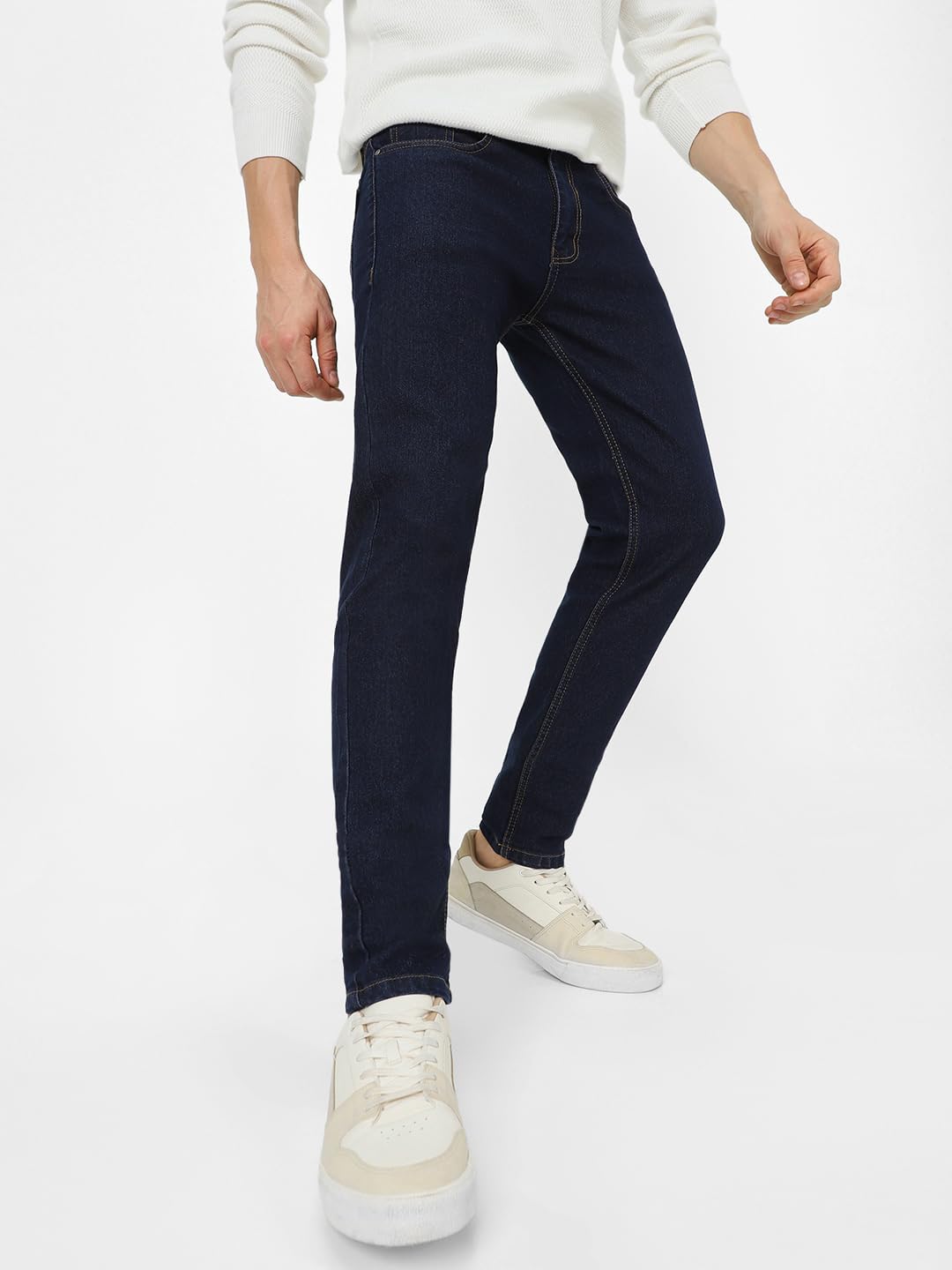 Urbano Fashion Men's Slim Fit Washed Jeans Stretchable