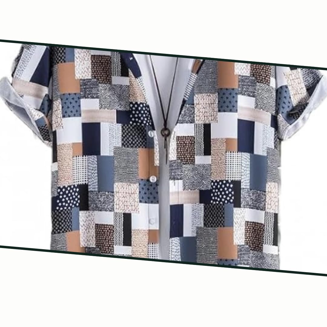 FUNKY RICH Regular Fit Shirt for Men | Half Sleeve