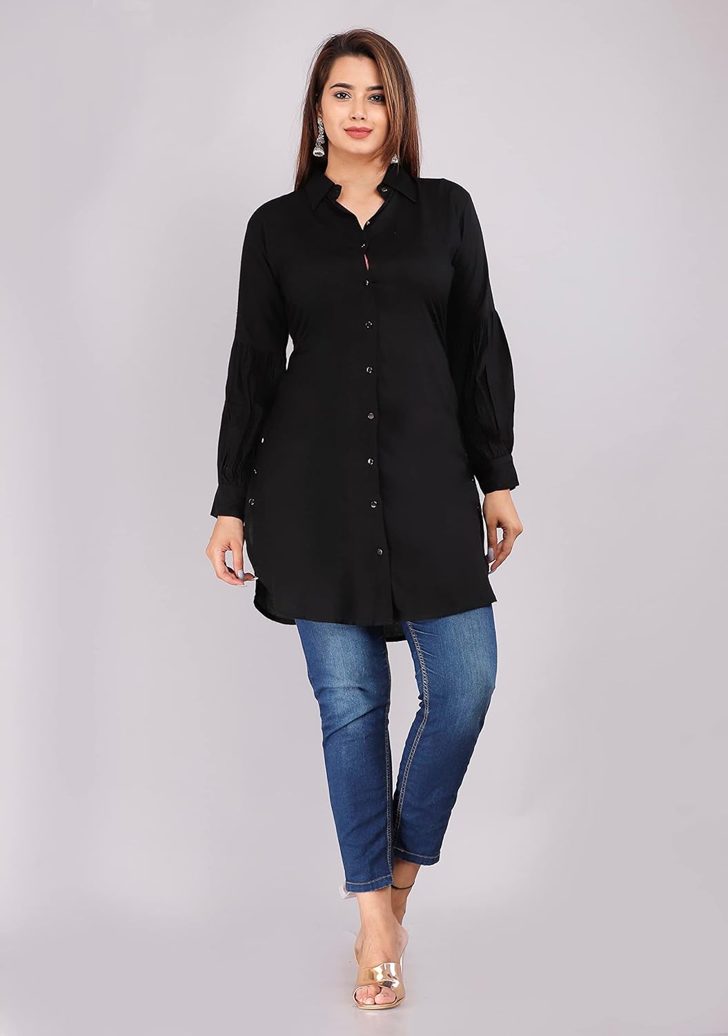 Myorica Women Regular Fit Spread Collar Casual Shirt
