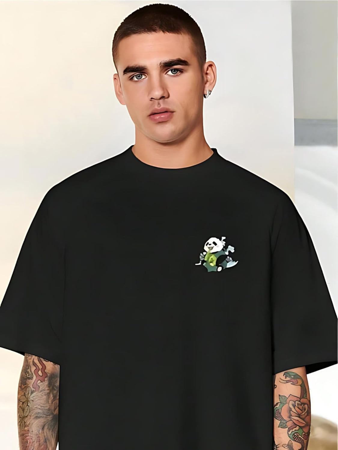 CrazyBee Cotton Back Printed PandaCool Half Sleeve