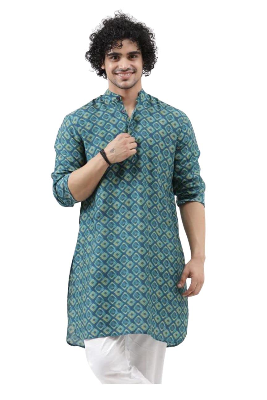 Leriya Fashion Men's Kurta | Rayon Printed Kurta