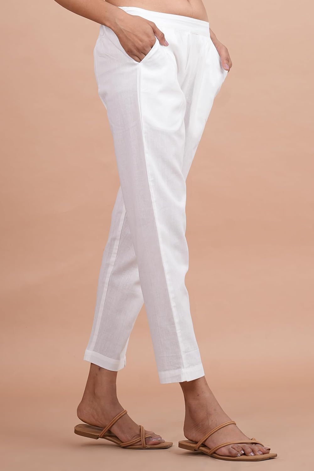 Jakpacks Cotton Ankle Fit Trouser Pants for Women