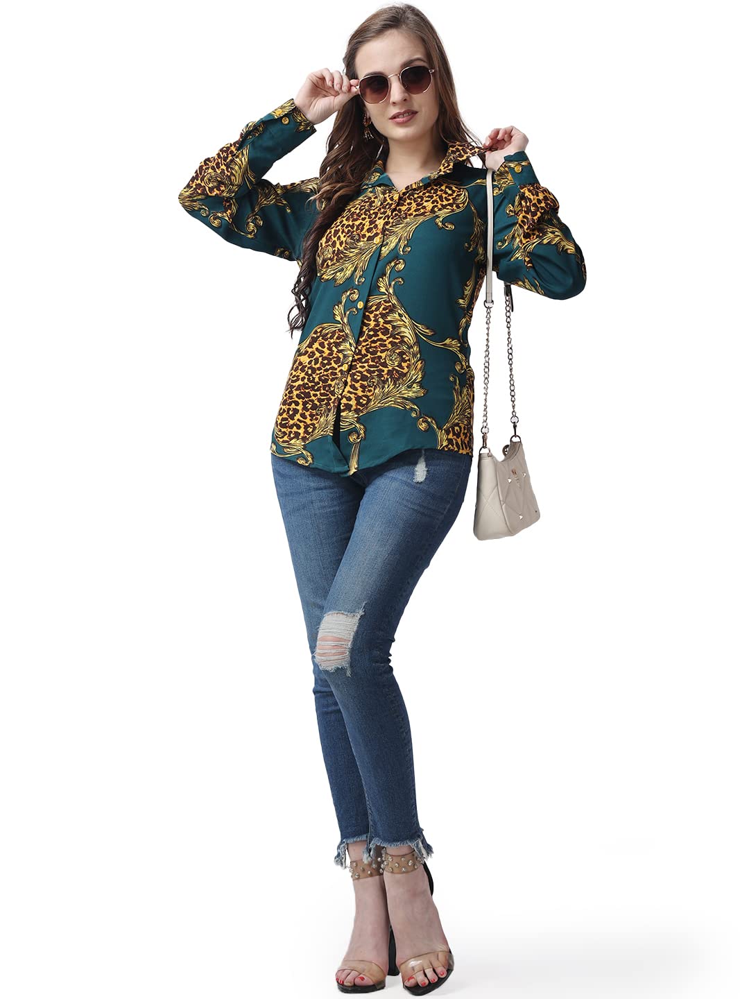 POPWINGS Printed Full-Sleeves Regular-Fit Polyester