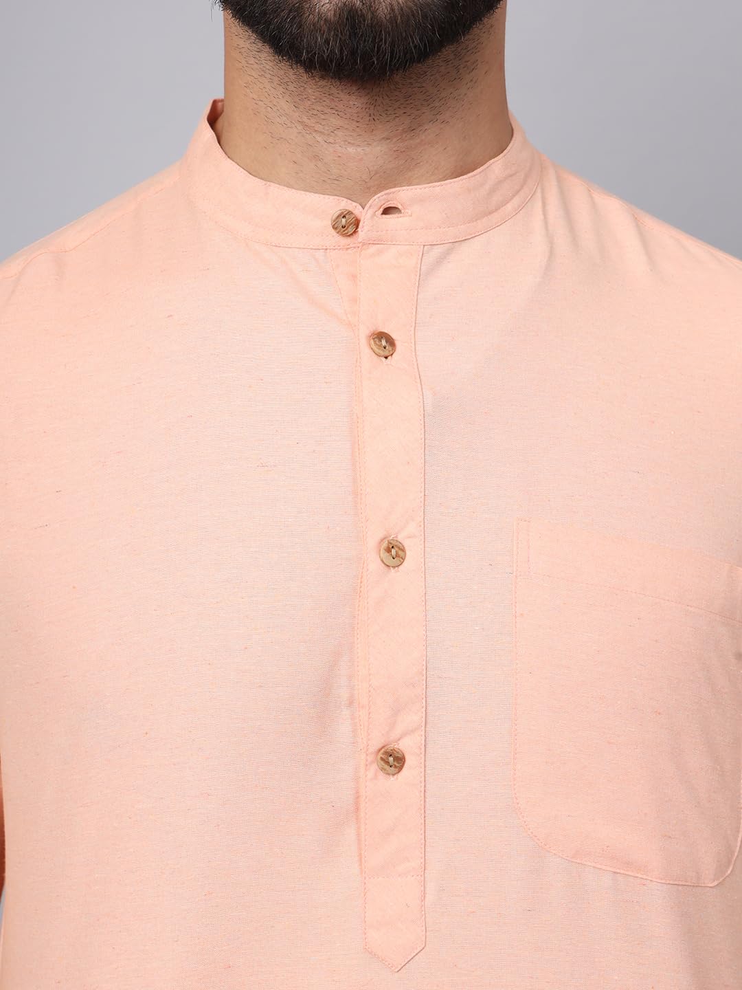 CHIKAN Men's Cotton Regular Premium Long Kurta