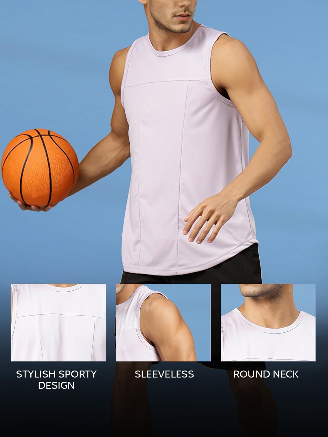 CHKOKKO Tank Tops Sleeveless T-Shirt for Men Dry Fit