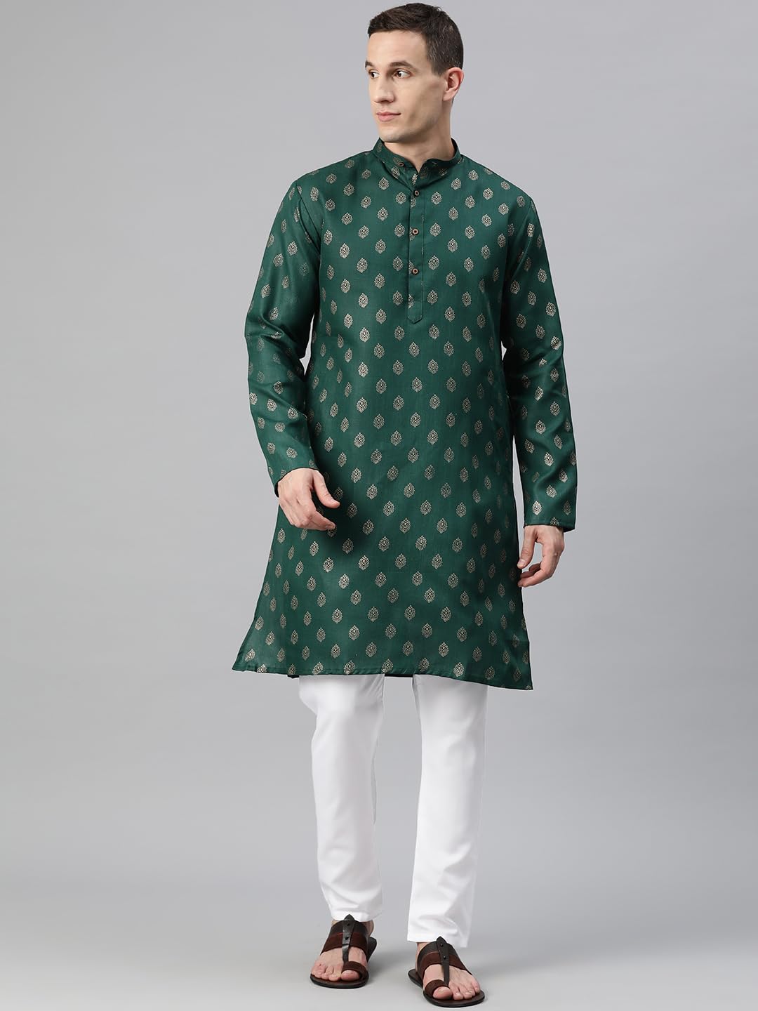 Luxrio Kurta for Men Cotton Blend Printed Regular Fit