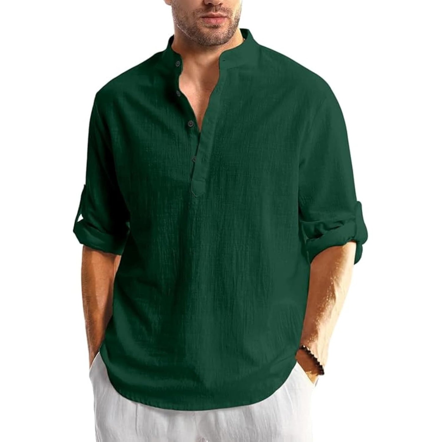 Bellstone Men's Solid Regular Fit Dress Shirt