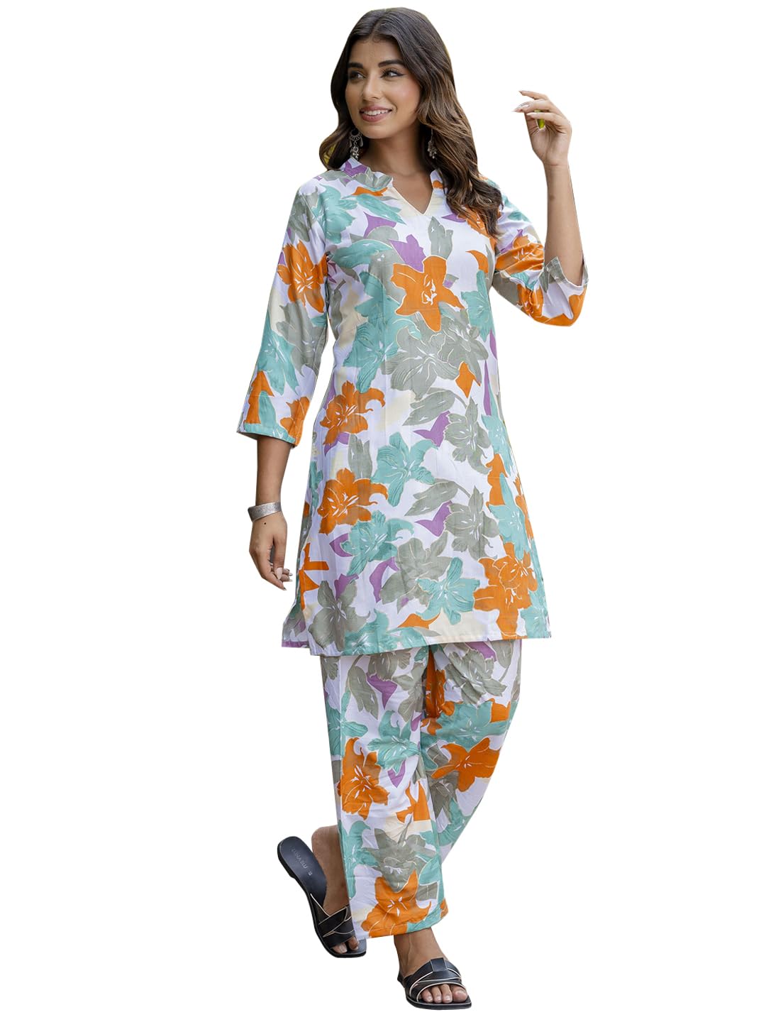 VredeVogel Cotton Blend Kurta Set for Women