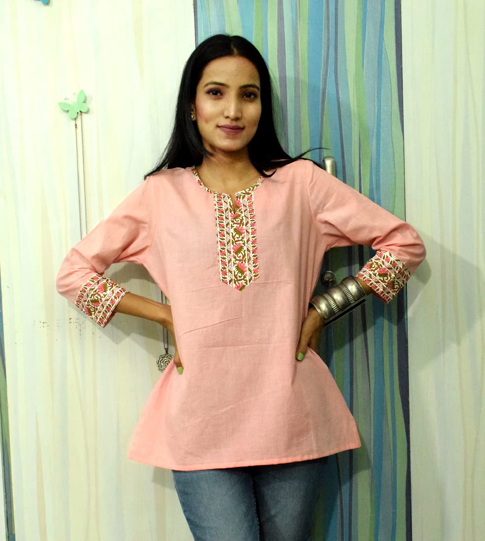 JAIPUR HAND BLOCK Women's Cotton Top |Tunic