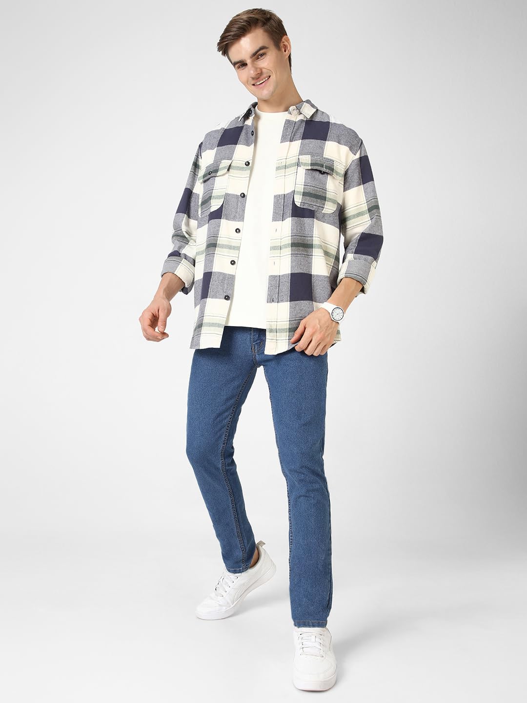 Urbano Fashion Men's Slim Fit Washed Jeans Stretchable